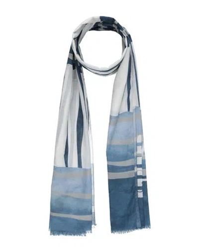 Emporio Armani Man Scarf Slate Blue Size - Cotton