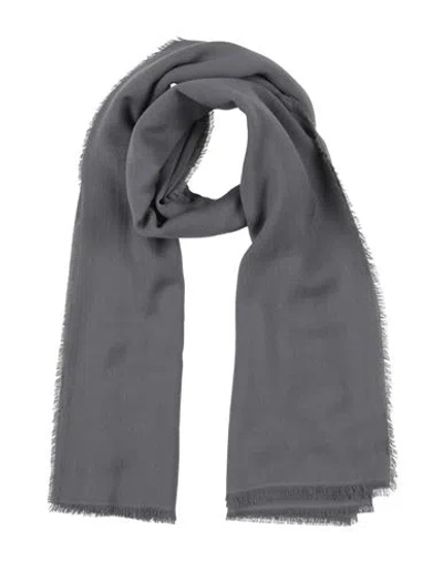 Emporio Armani Man Scarf Slate Blue Size - Viscose, Polyester In Blue