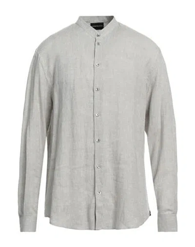 Emporio Armani Man Shirt Beige Size L Linen