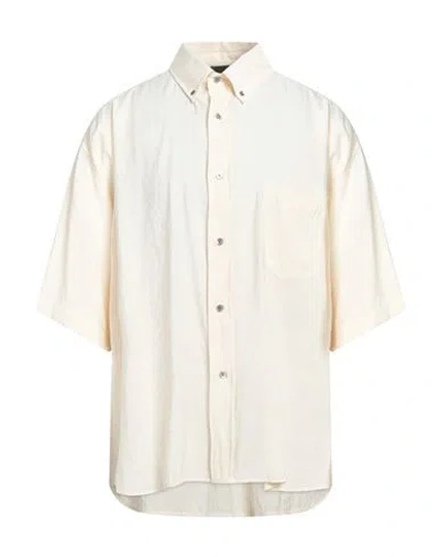 Emporio Armani Man Shirt Beige Size Xxl Modal, Polyester