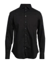 Emporio Armani Man Shirt Black Size 16 ½ Cotton, Polyamide, Elastane