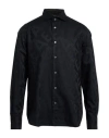 Emporio Armani Man Shirt Black Size L Cotton In Black