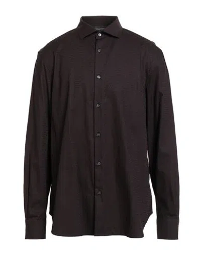Emporio Armani Man Shirt Black Size L Cotton