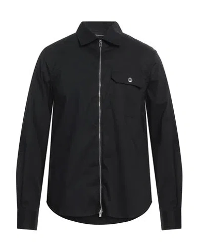 Emporio Armani Man Shirt Black Size S Cotton, Elastane