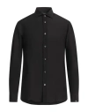 Emporio Armani Man Shirt Black Size L Modal, Silk