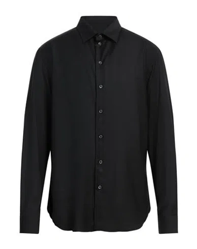 Emporio Armani Man Shirt Black Size L Virgin Wool