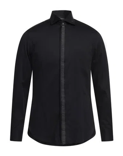 Emporio Armani Man Shirt Black Size M Cotton