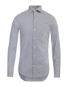 Emporio Armani Man Shirt Navy Size L Cotton In Blue