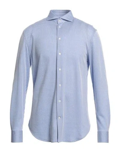Emporio Armani Man Shirt Blue Size 17 ½ Lyocell, Virgin Wool