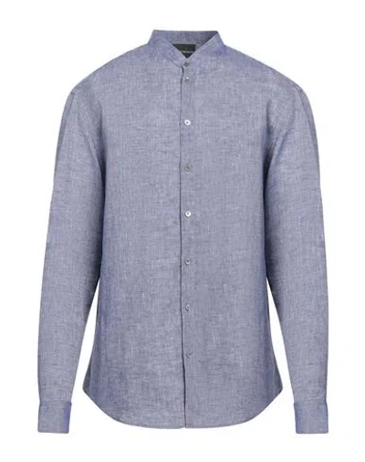 EMPORIO ARMANI EMPORIO ARMANI MAN SHIRT BLUE SIZE L LINEN