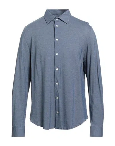 Emporio Armani Man Shirt Blue Size S Cotton, Lyocell