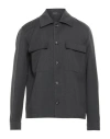 Emporio Armani Man Shirt Charcoal Size 42 Virgin Wool In Gray