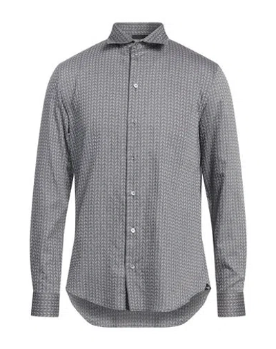 Emporio Armani Man Shirt Grey Size L Cotton