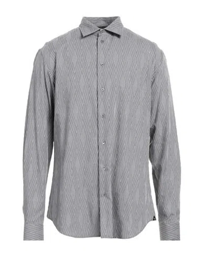 Emporio Armani Man Shirt Grey Size L Cotton