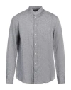 Emporio Armani Man Shirt Navy Size L Cotton In Grey