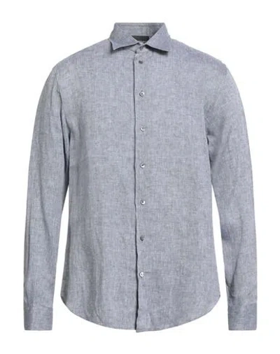Emporio Armani Man Shirt Grey Size L Linen