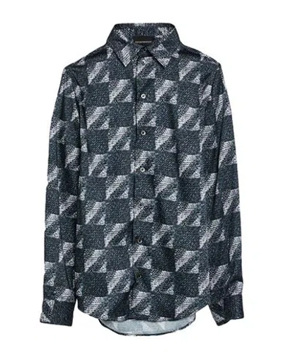 Emporio Armani Man Shirt Grey Size L Polyester