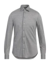 Emporio Armani Man Shirt Grey Size M Virgin Wool, Lyocell