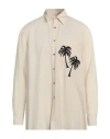Emporio Armani Man Shirt Ivory Size 17 ½ Modal, Polyester In White
