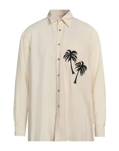 Emporio Armani Man Shirt Ivory Size 17 ½ Modal, Polyester In White