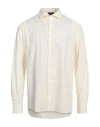Emporio Armani Man Shirt Ivory Size S Cotton In White