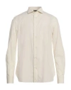 Emporio Armani Man Shirt Ivory Size L Cotton In White