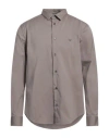 Emporio Armani Man Shirt Khaki Size Xxl Cotton, Polyamide, Elastane In Beige