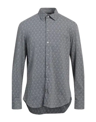 Emporio Armani Man Shirt Lead Size L Polyamide, Elastane In Grey