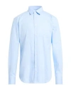 Emporio Armani Man Shirt Light Blue Size 17 Cotton In Blue