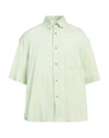 Emporio Armani Man Shirt Light Green Size M Cotton, Polyamide, Elastane