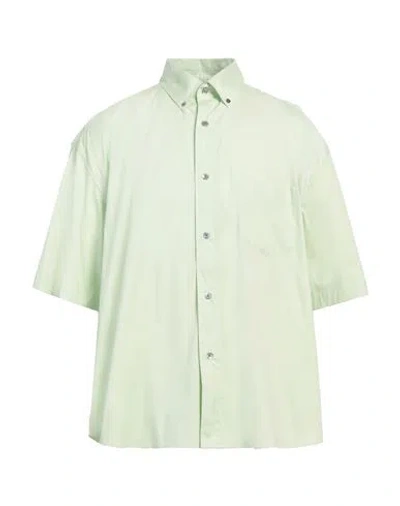 Emporio Armani Man Shirt Light Green Size M Cotton, Polyamide, Elastane