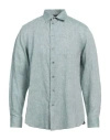 Emporio Armani Man Shirt Light Green Size L Linen
