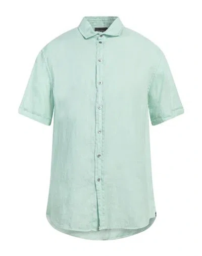 Emporio Armani Man Shirt Light Green Size L Linen