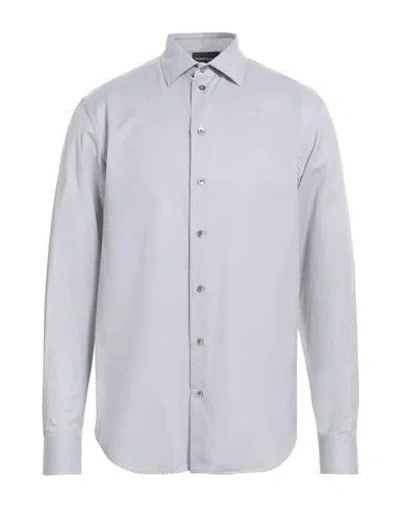 Emporio Armani Man Shirt Light Grey Size L Cotton