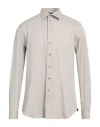 Emporio Armani Man Shirt Light Grey Size L Cotton, Polyamide, Elastane