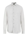 Emporio Armani Man Shirt Light Grey Size L Linen
