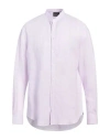Emporio Armani Man Shirt Lilac Size L Linen In Purple