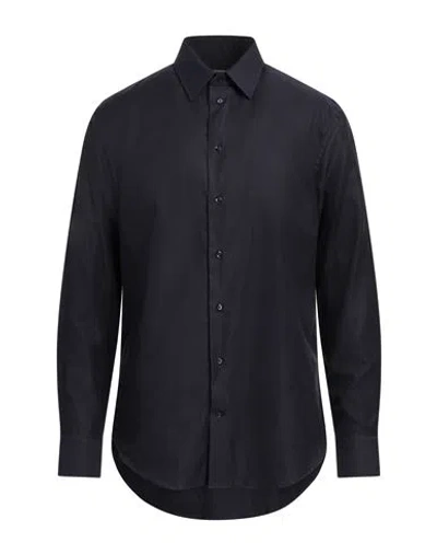 Emporio Armani Man Shirt Midnight Blue Size 16 Cotton