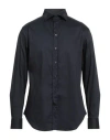 Emporio Armani Man Shirt Midnight Blue Size 16 ½ Cotton, Polyamide, Elastane