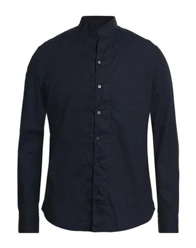 Emporio Armani Man Shirt Navy Blue Size L Cotton