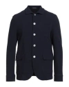 Emporio Armani Man Shirt Midnight Blue Size 44 Virgin Wool, Elastane In Blue