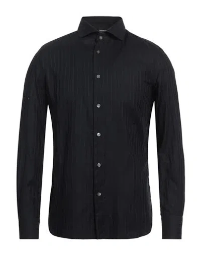 Emporio Armani Man Shirt Midnight Blue Size Xxl Cotton