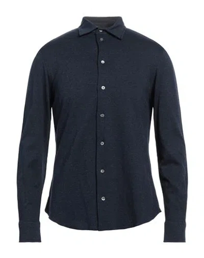 Emporio Armani Man Shirt Midnight Blue Size L Cotton