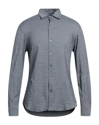 Emporio Armani Man Shirt Midnight Blue Size S Cotton