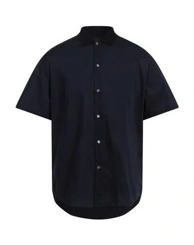 Emporio Armani Man Shirt Midnight Blue Size L Cotton