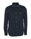 Emporio Armani Man Shirt Midnight Blue Size S Cotton, Elastane