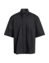 Emporio Armani Man Shirt Midnight Blue Size L Cotton, Polyamide, Elastane