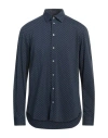 Emporio Armani Man Shirt Midnight Blue Size L Polyamide, Elastane In Blue
