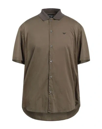 Emporio Armani Man Shirt Military Green Size M Cotton