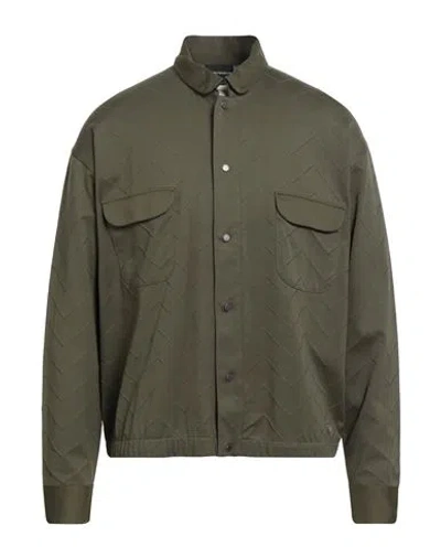 Emporio Armani Man Shirt Military Green Size S Cotton
